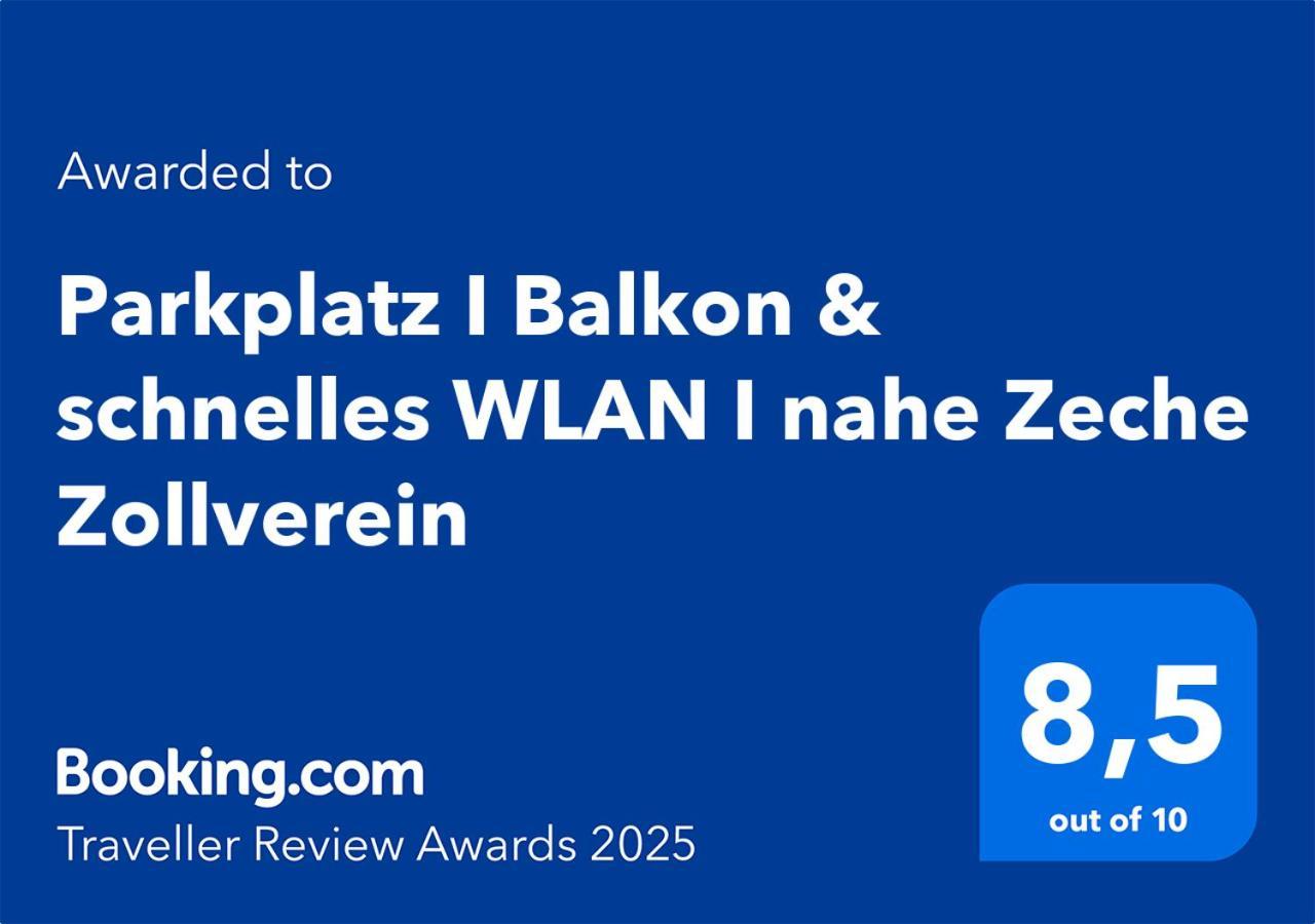 Apartment Parkplatz I Balkon & Schnelles Wlan I Nahe Zeche Zollverein Essen